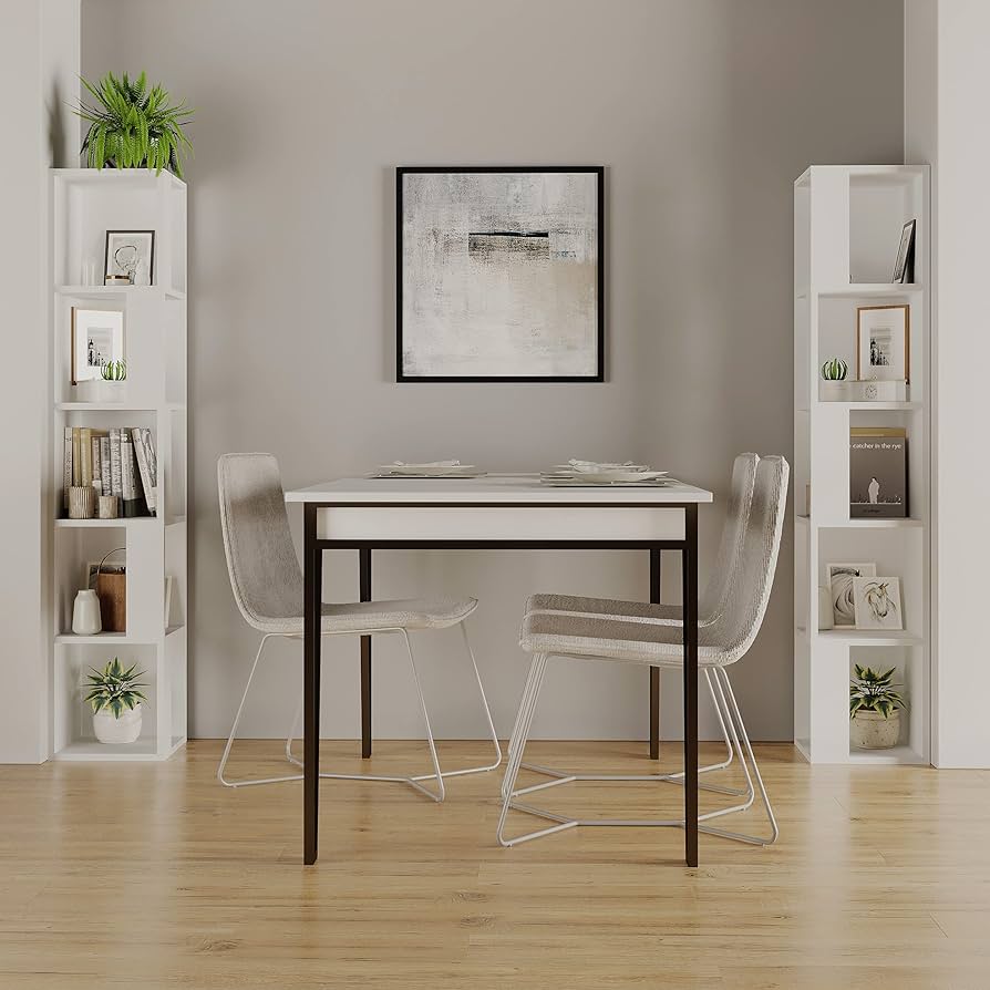 JV Home Piano Collection 64 Inch 5-Tier Corner Bookcase